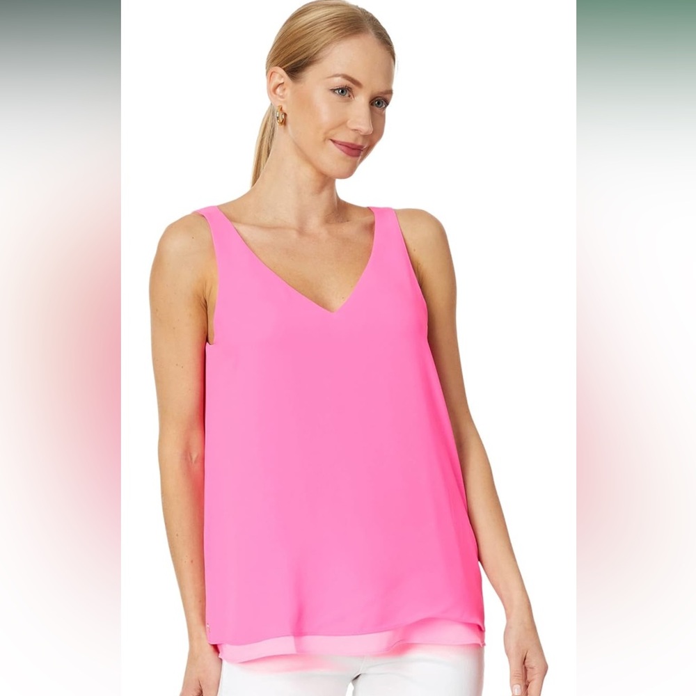 Lilly Pulitzer Florin Sleeveless V-neck Blouse (XS) - NWT